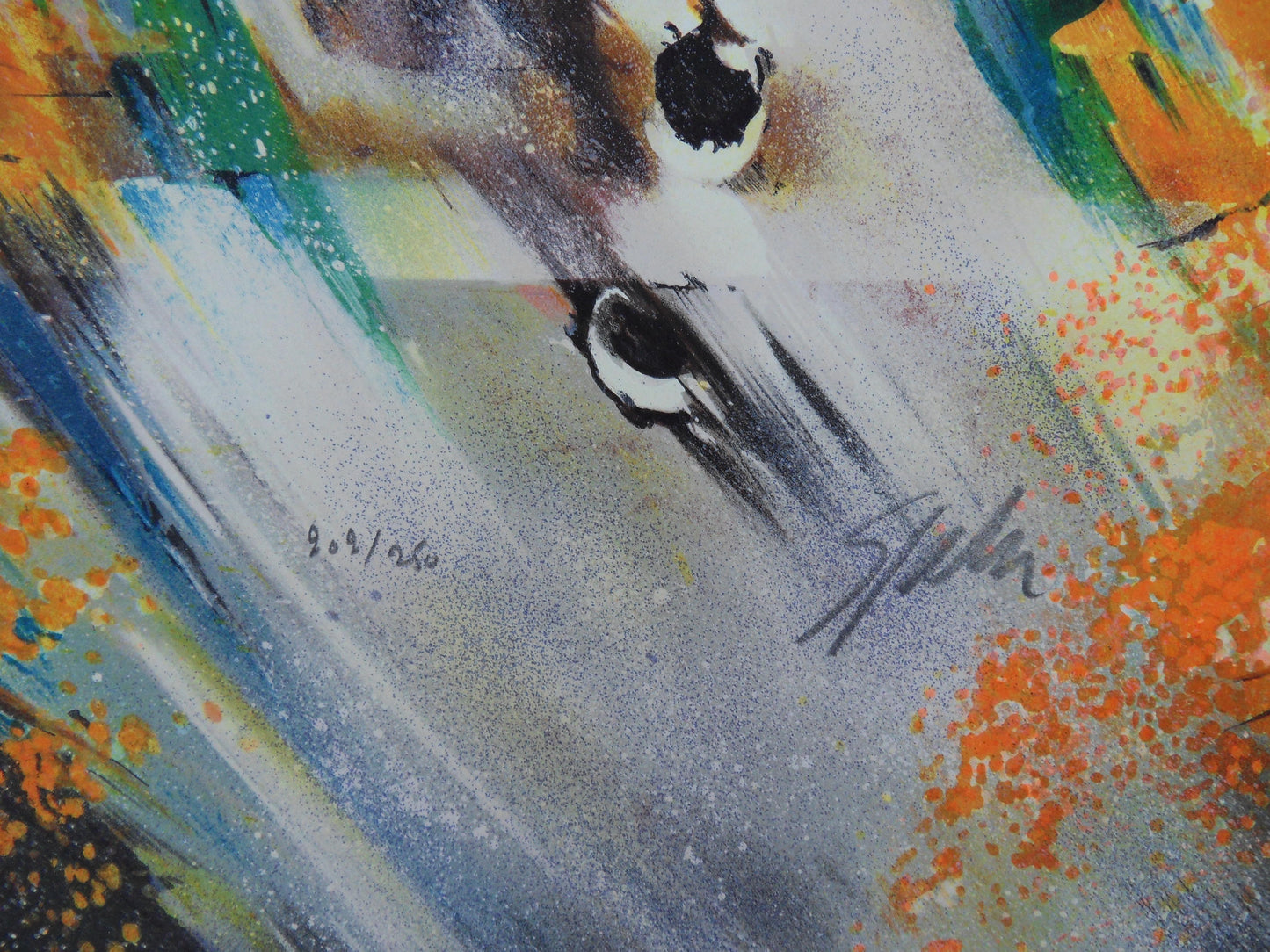 Victor SPAHN : Saut d'obstacle en forêt - Lithographie originale signée