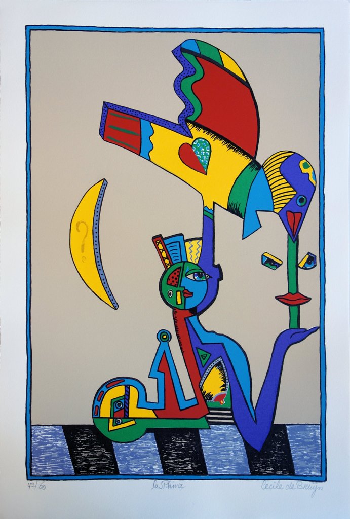 Cécile de BRUIJN : La Sphinx - Lithographie originale signée