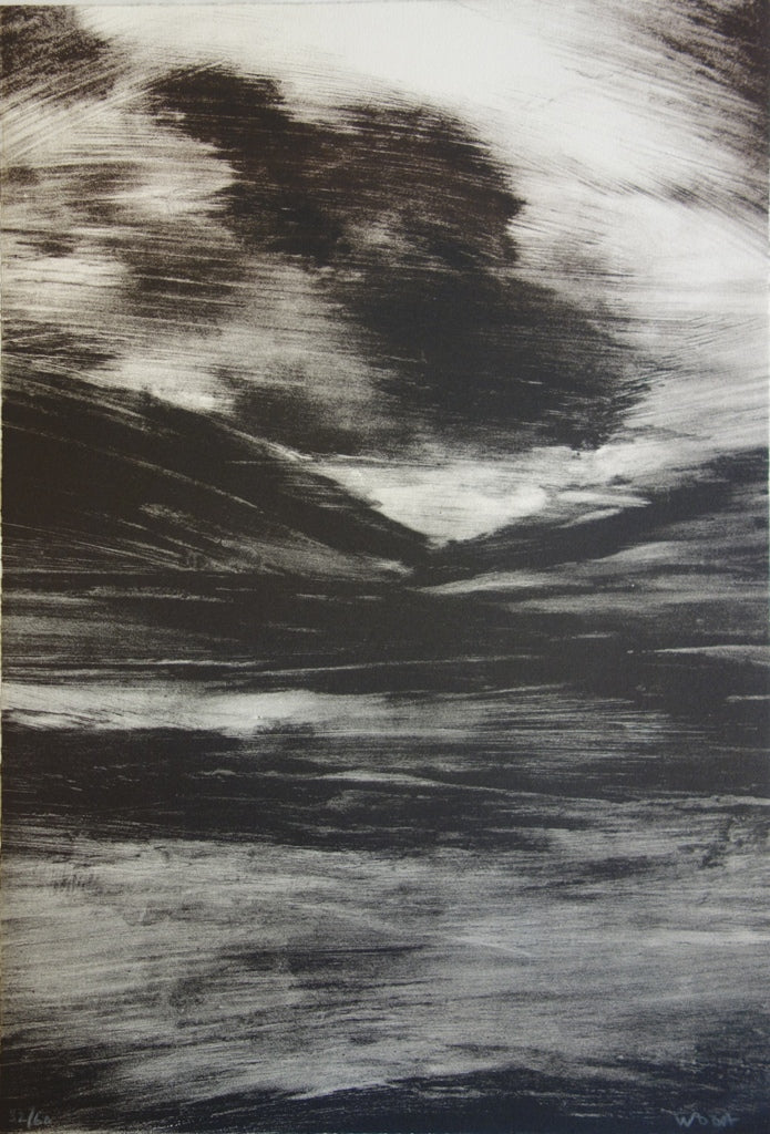 Albert WODA : Tempête - Lithographie originale signée