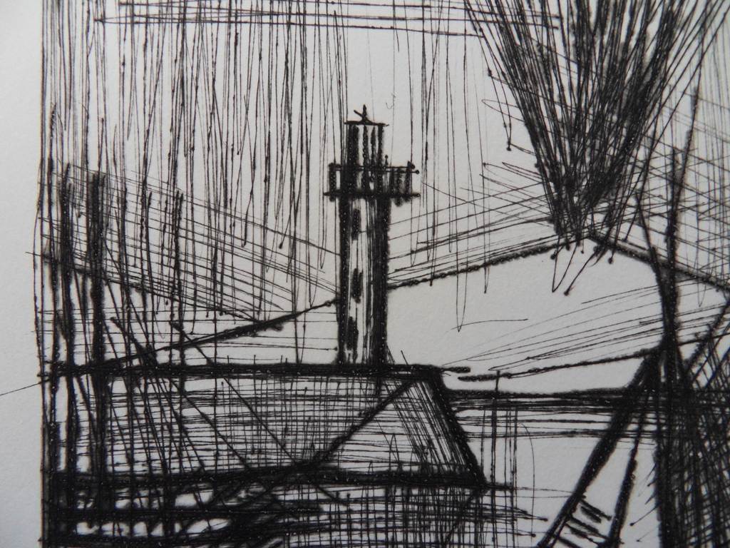 Bernard BUFFET : Le phare - Gravure originale