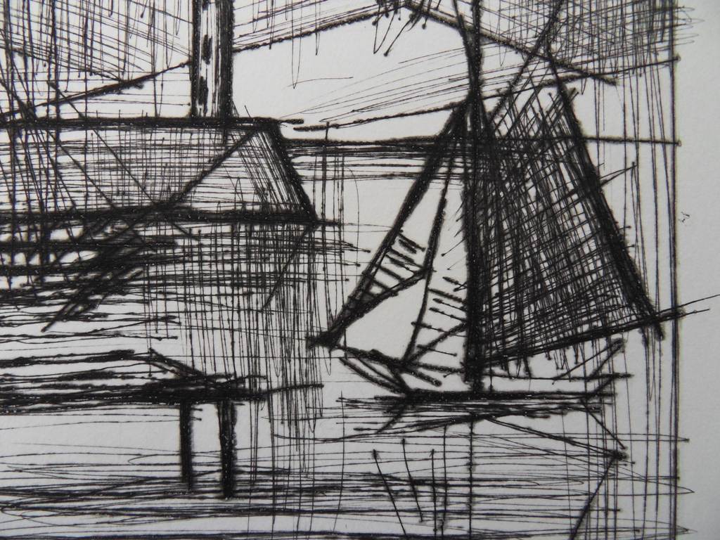Bernard BUFFET : Le phare - Gravure originale