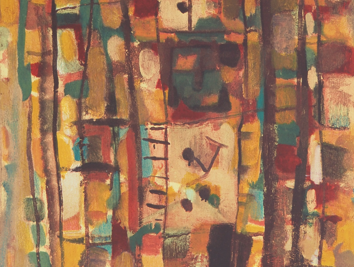 Roger BISSIERE : Composition abstraite - Lithographie signée