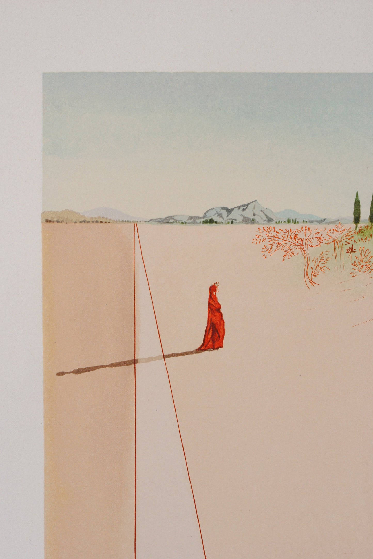 Salvador DALI : Départ pour un grand voyage - Bois gravé original signé