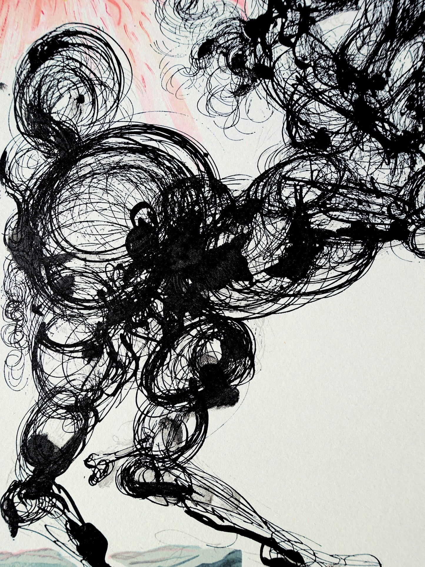 Salvador DALI : Cerbère - Bois gravé original