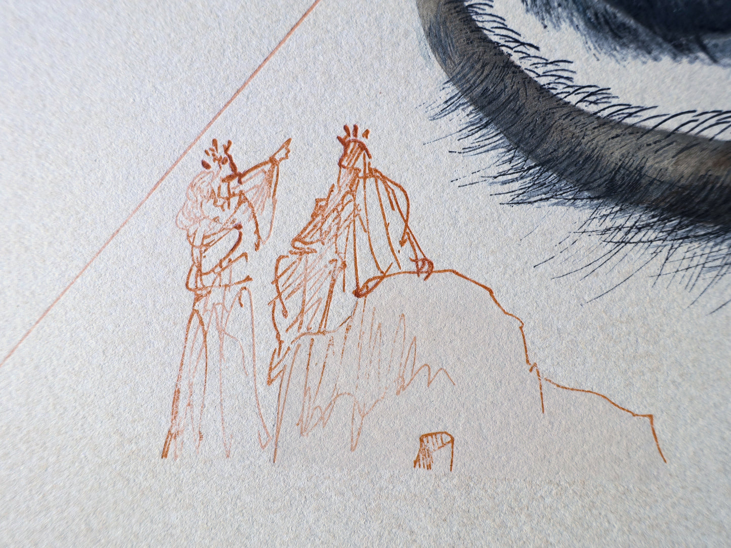 Salvador DALI : Devins et Sorciers - Bois gravé original