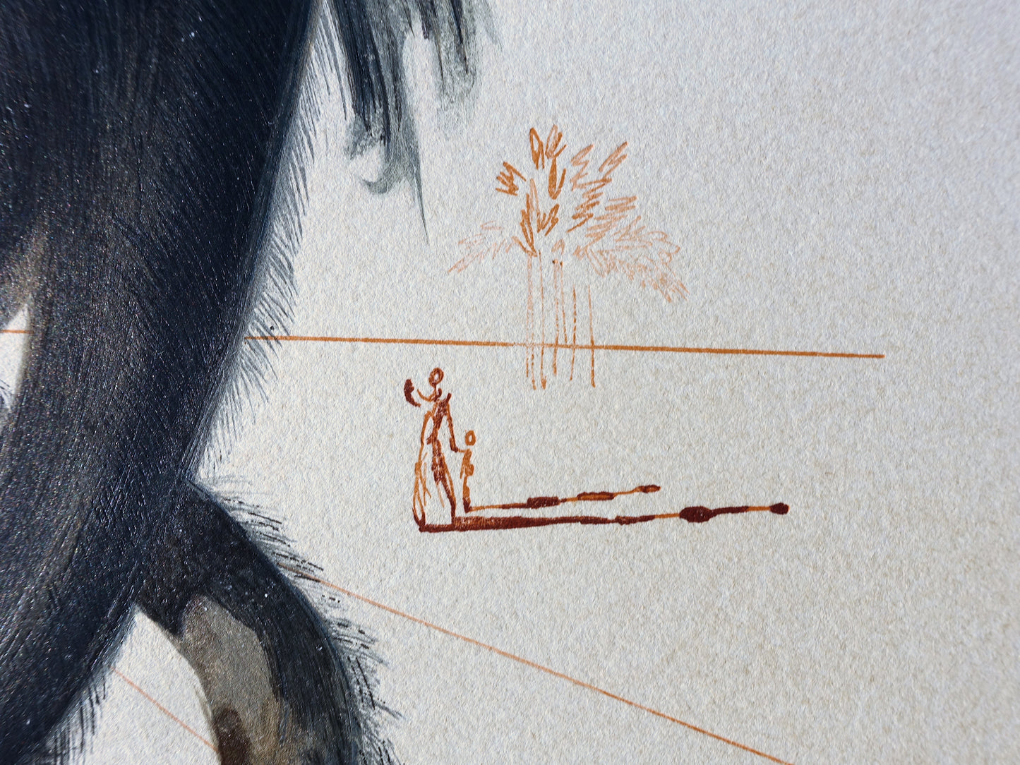Salvador DALI : Devins et Sorciers - Bois gravé original