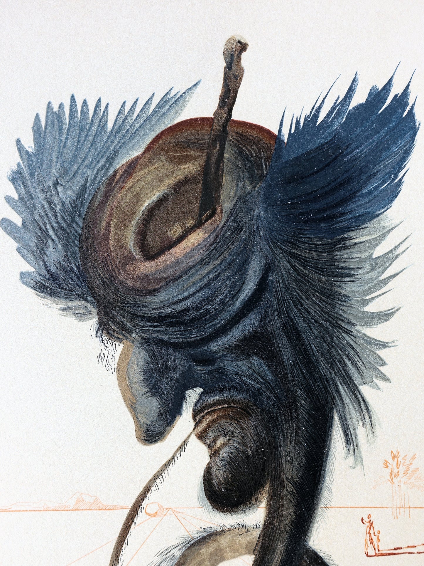 Salvador DALI : Devins et Sorciers - Bois gravé original