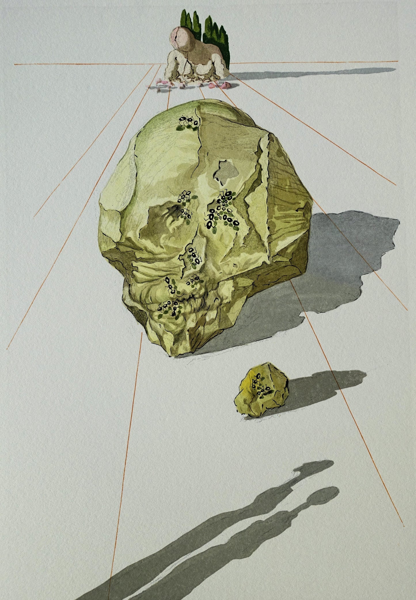 Salvador DALI : Le supplice des hypocrites - Bois gravé original