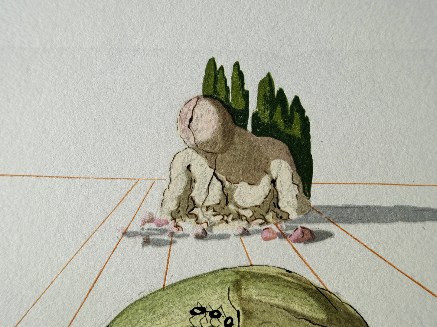 Salvador DALI : Le supplice des hypocrites - Bois gravé original