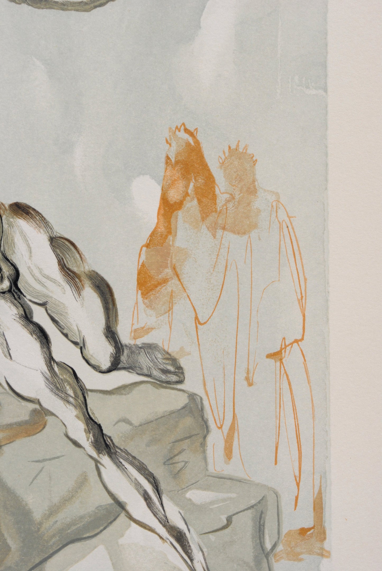 Salvador DALI : Les Voleurs - Bois gravé original