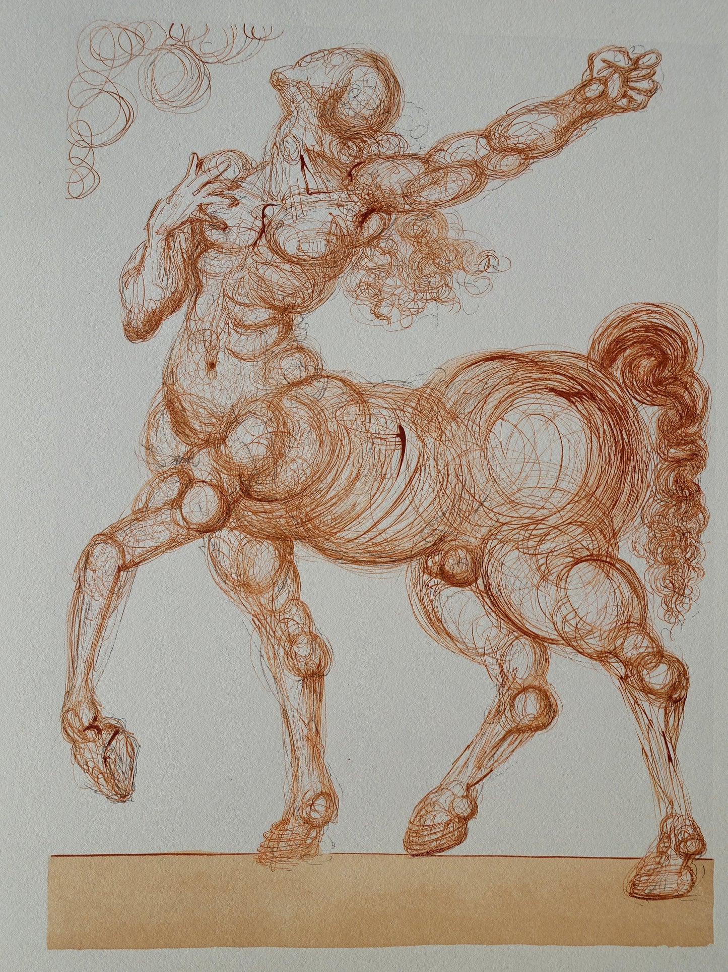 Salvador DALI : Le Centaure - Bois gravé original