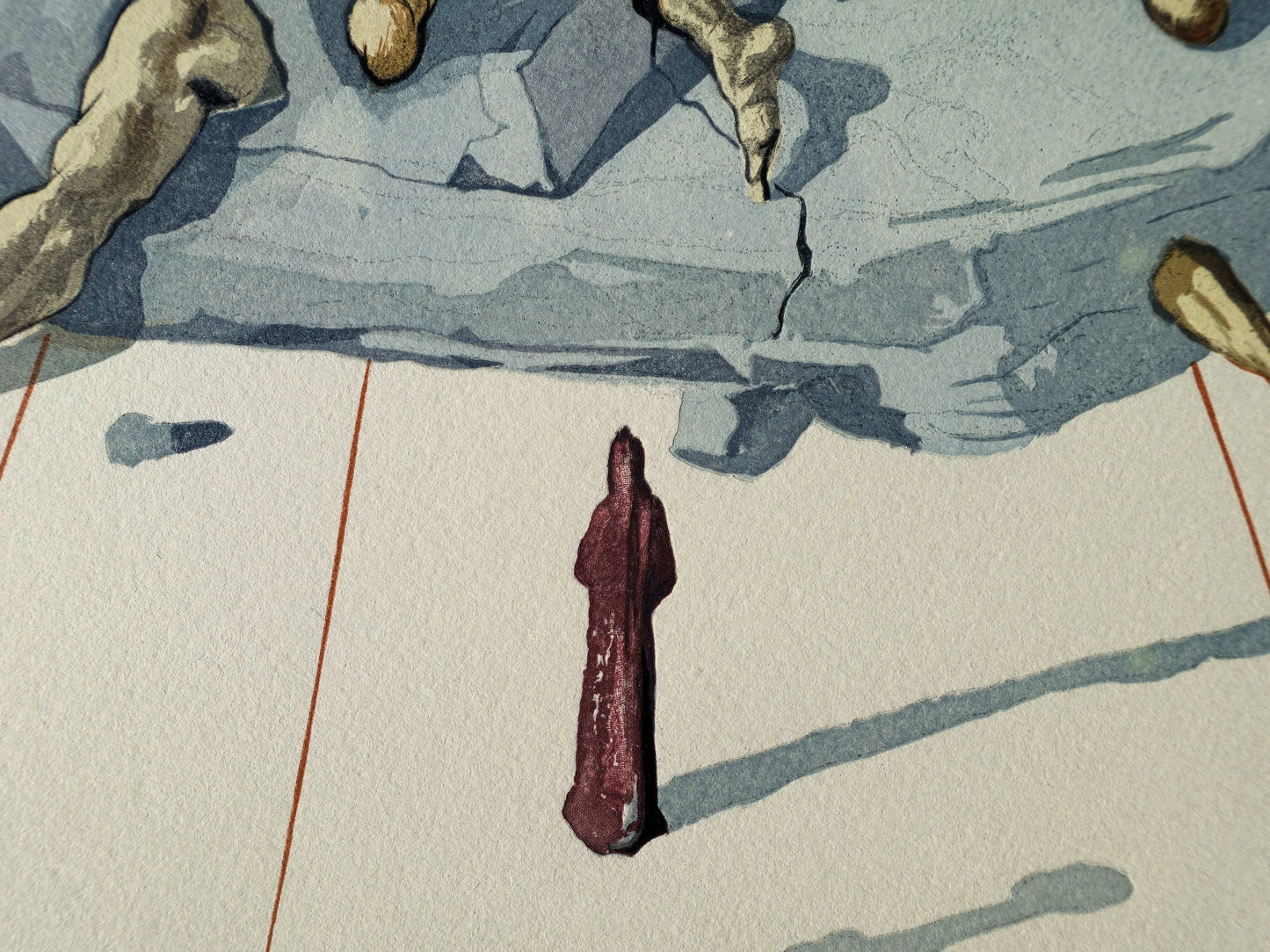 Salvador DALI : Les habitants de Prato - Bois gravé original