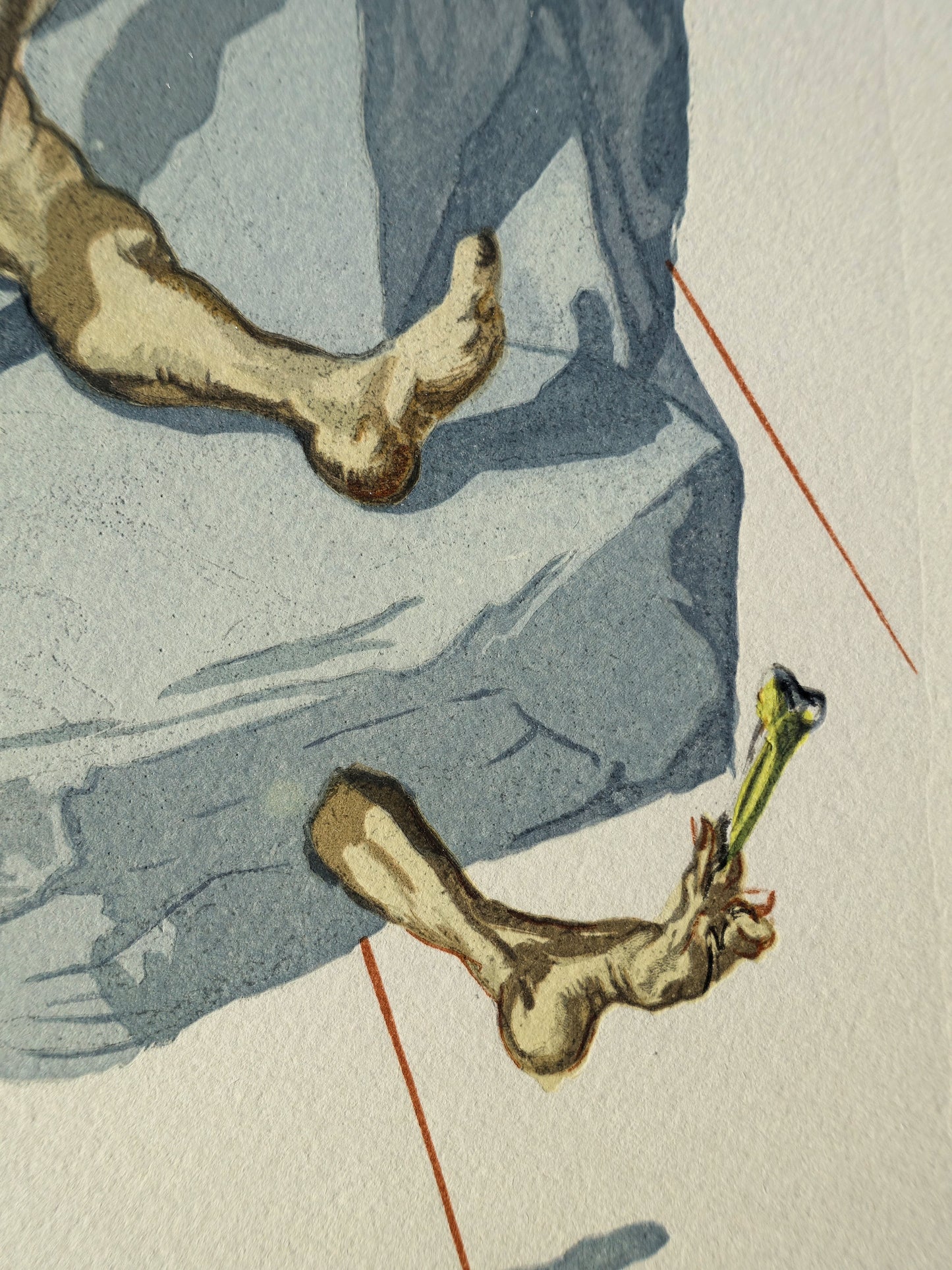 Salvador DALI : Les habitants de Prato - Bois gravé original