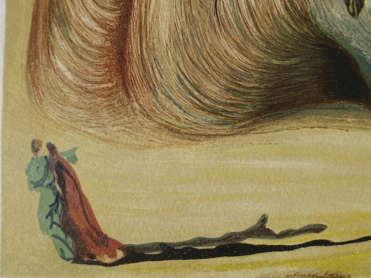 Salvador DALI : Le diable logicien - Bois gravé original