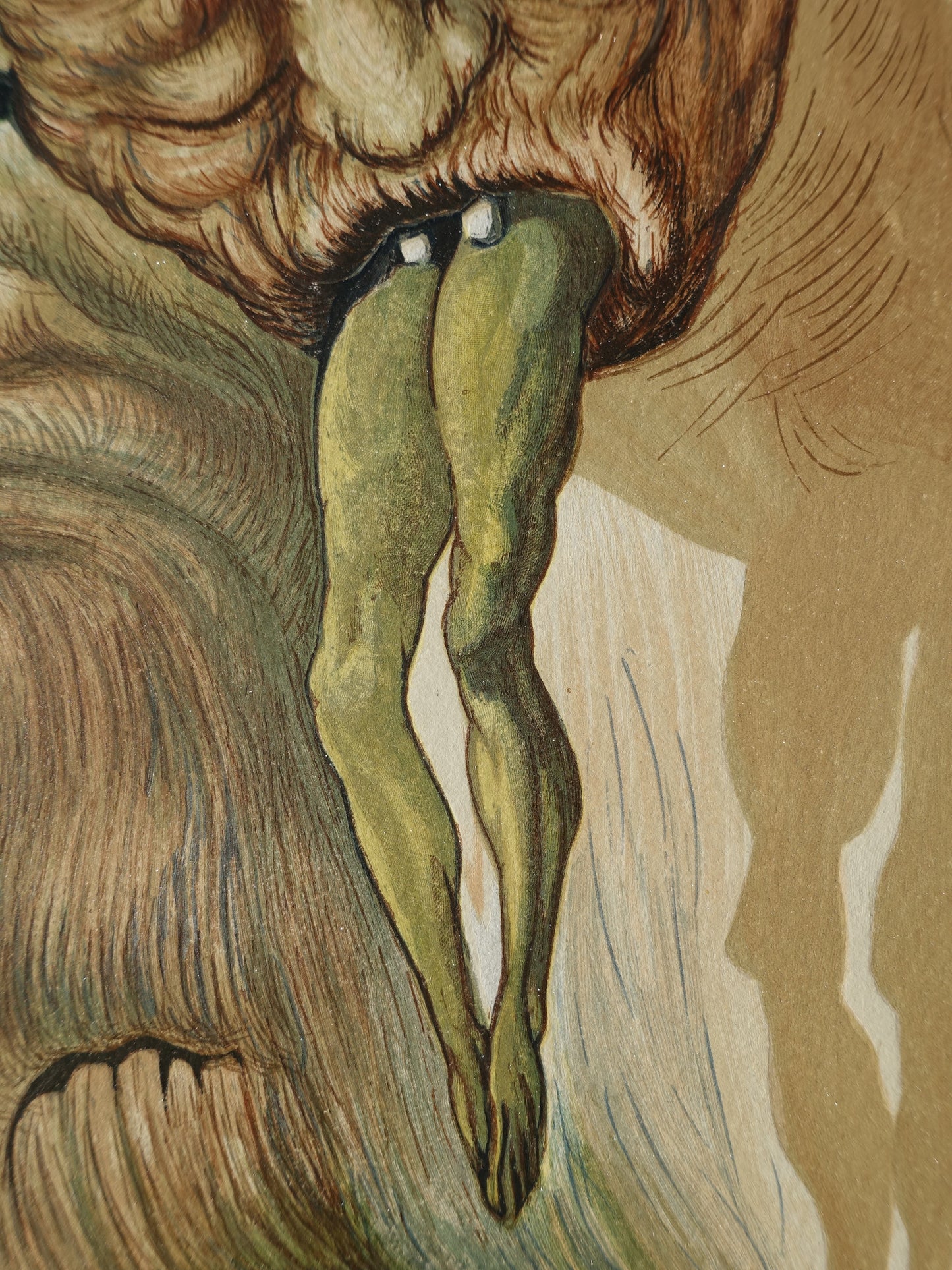 Salvador DALI : Le diable logicien - Bois gravé original
