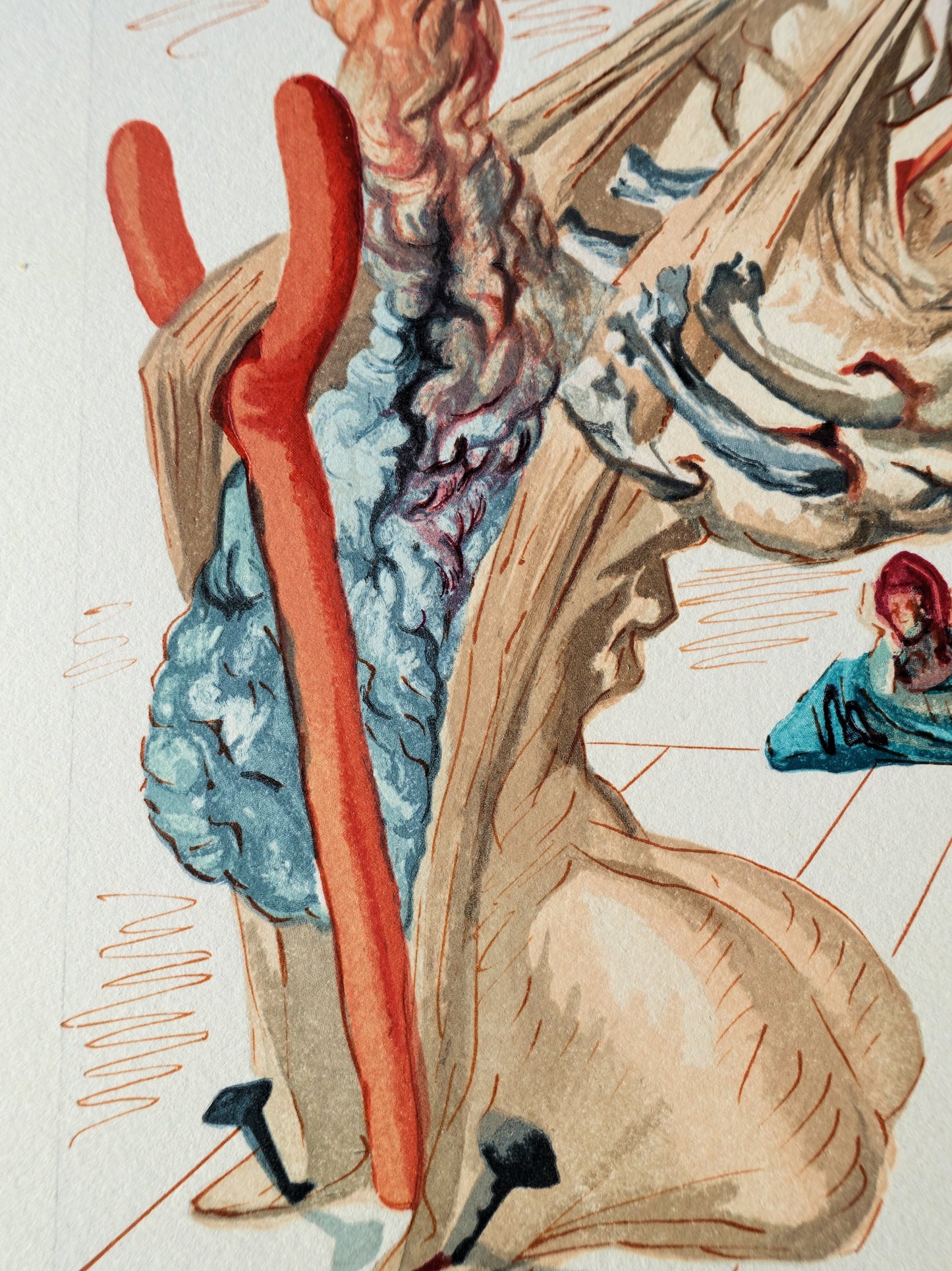 Salvador DALI : Les falsificateurs - Bois gravé original