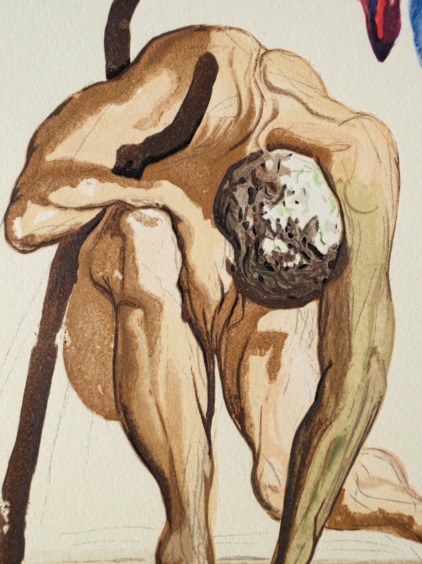 Salvador DALI : Les princes de la vallée fleurie - Bois gravé original