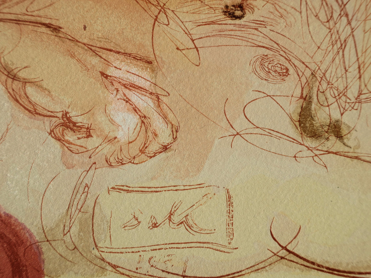 Salvador DALI : Le songe - Bois gravé original signé