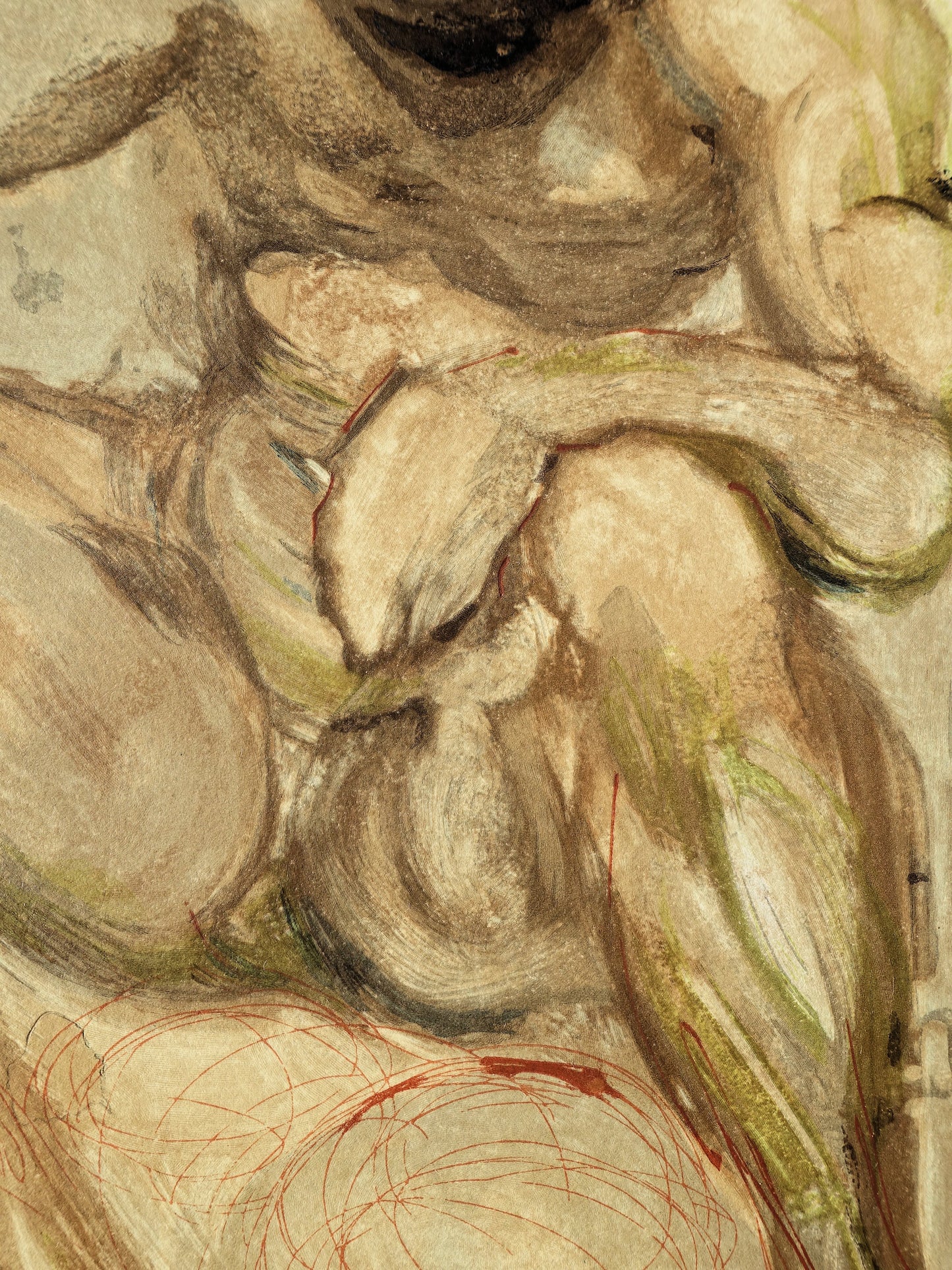 Salvador DALI : L'Ange de Misericorde - Bois gravé original