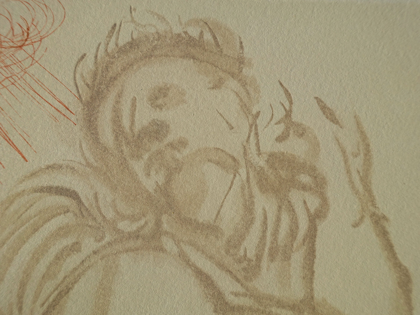 Salvador DALI : Le songe de Dante - Bois gravé original