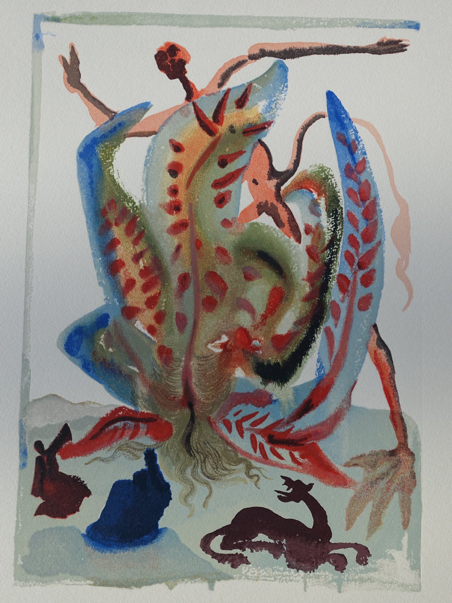 Salvador DALI : La gourmandise - Bois gravé original