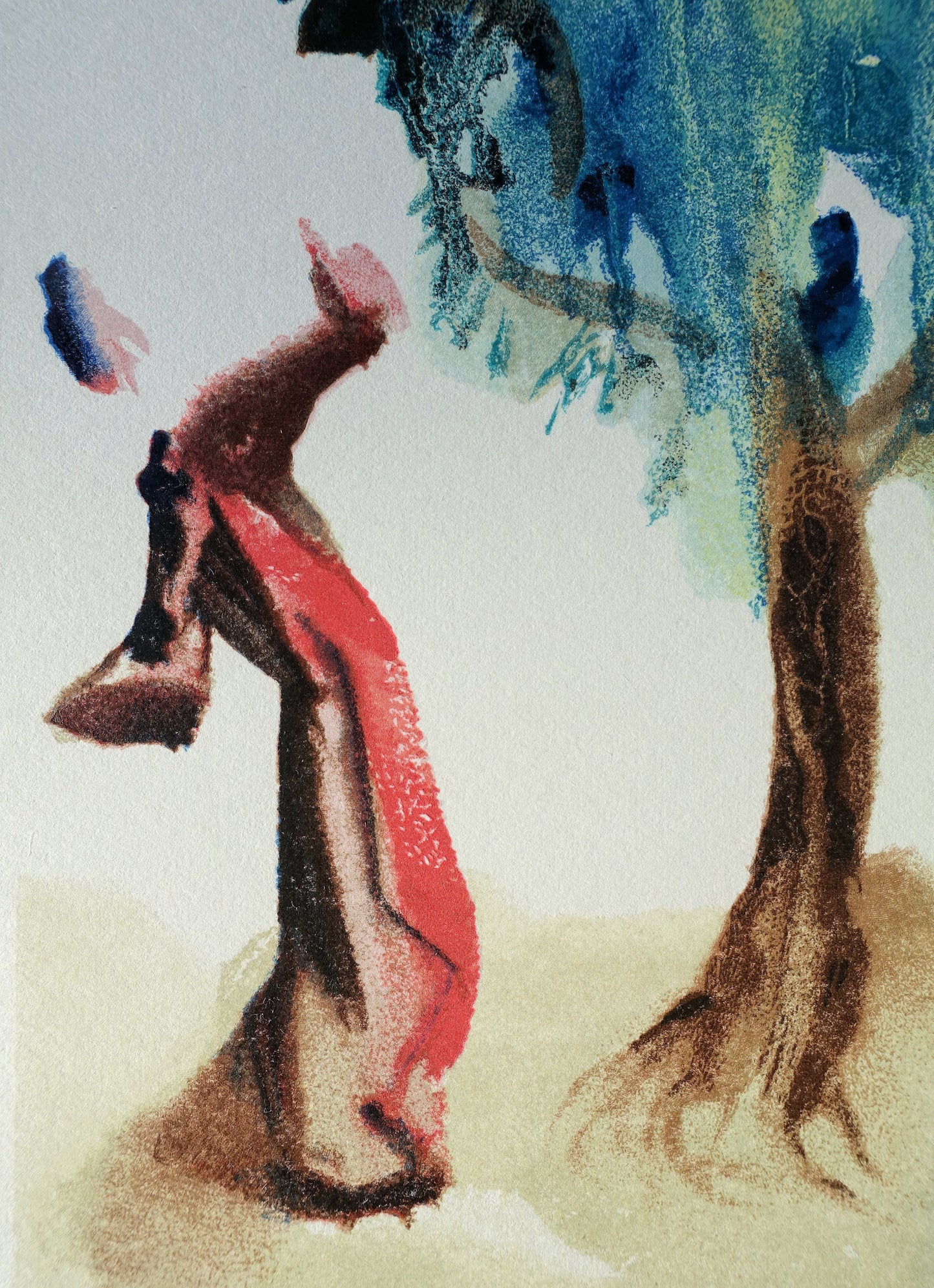 Salvador DALI : L'arbre du châtiment - Bois gravé original
