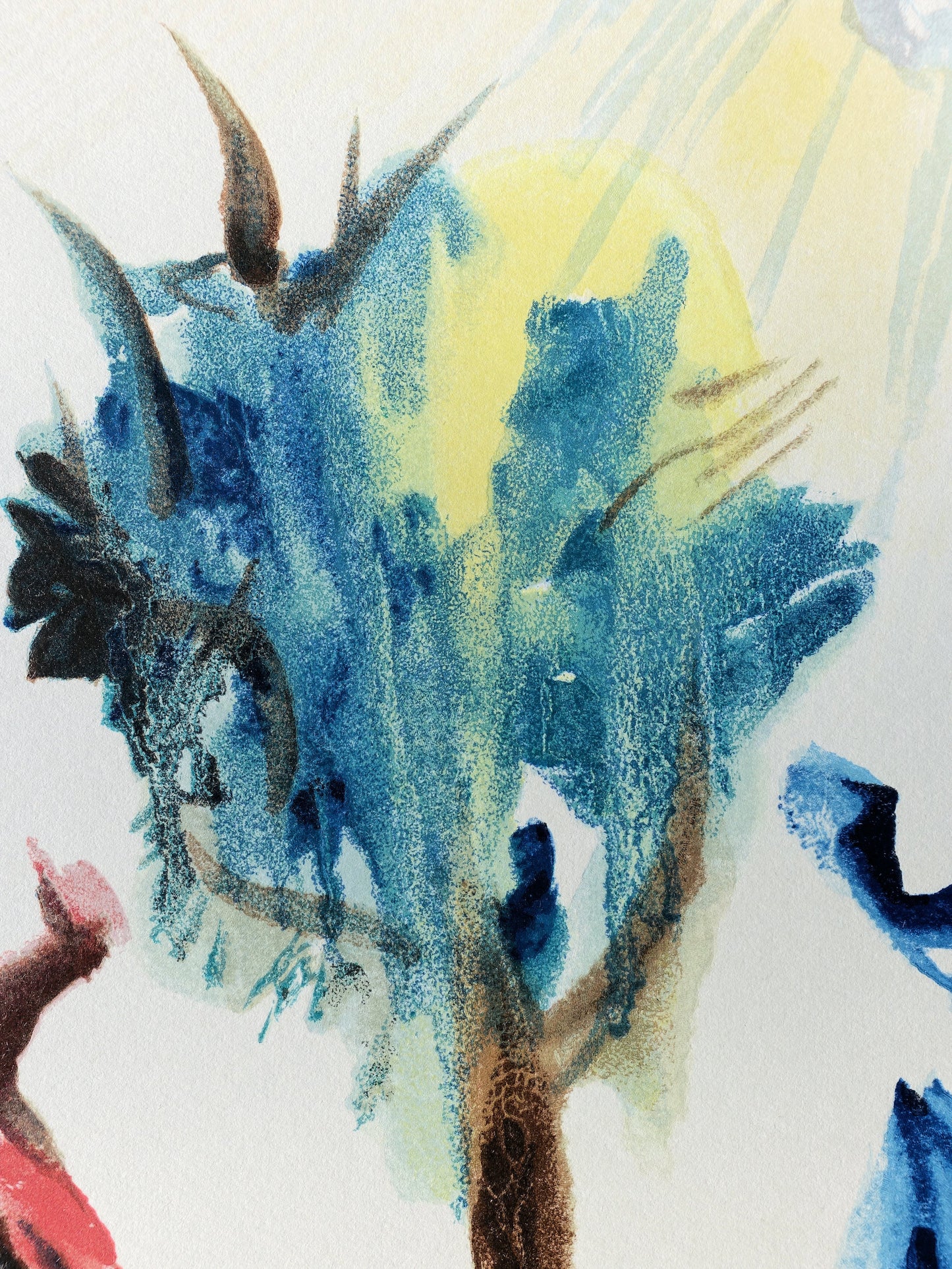 Salvador DALI : L'arbre du châtiment - Bois gravé original