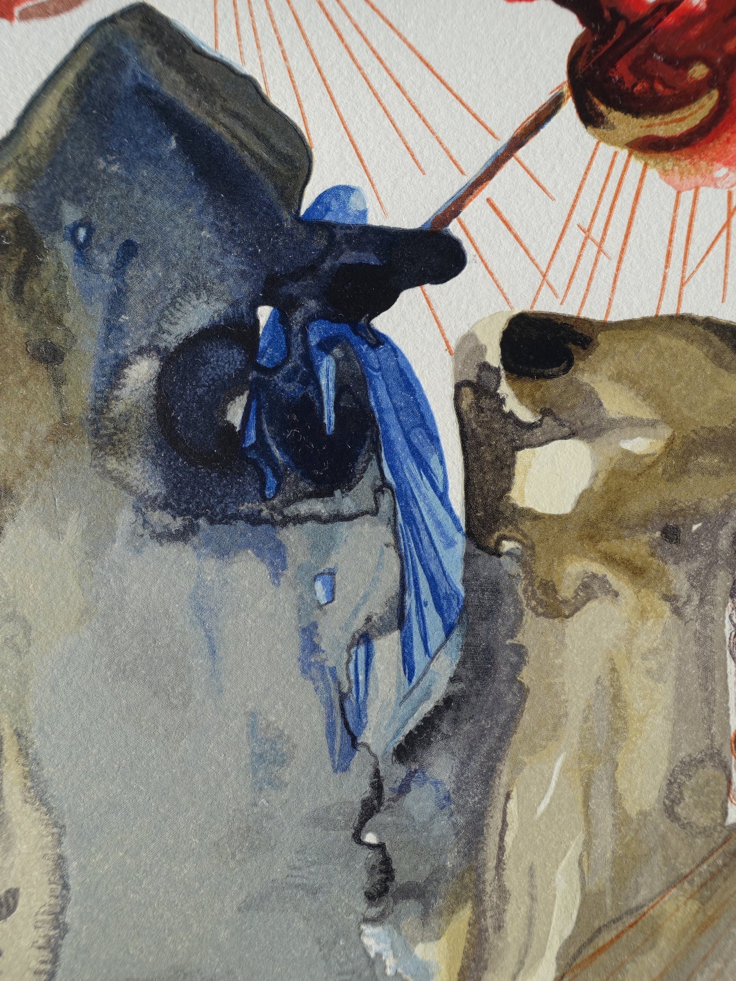 Salvador DALI : La forêt divine - Bois gravé original