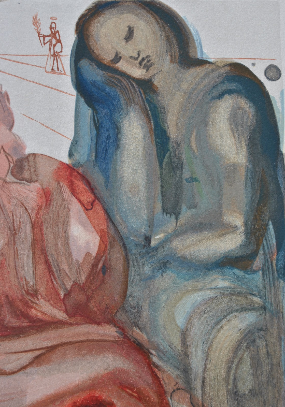 Salvador DALI : La confession de Dante - Bois gravé original