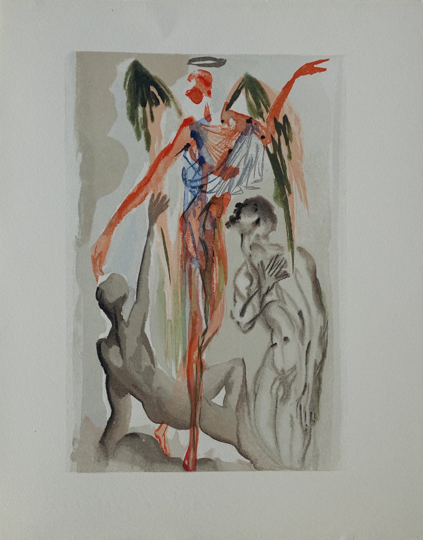 Salvador DALI : Le paradis terrestre - Bois gravé original