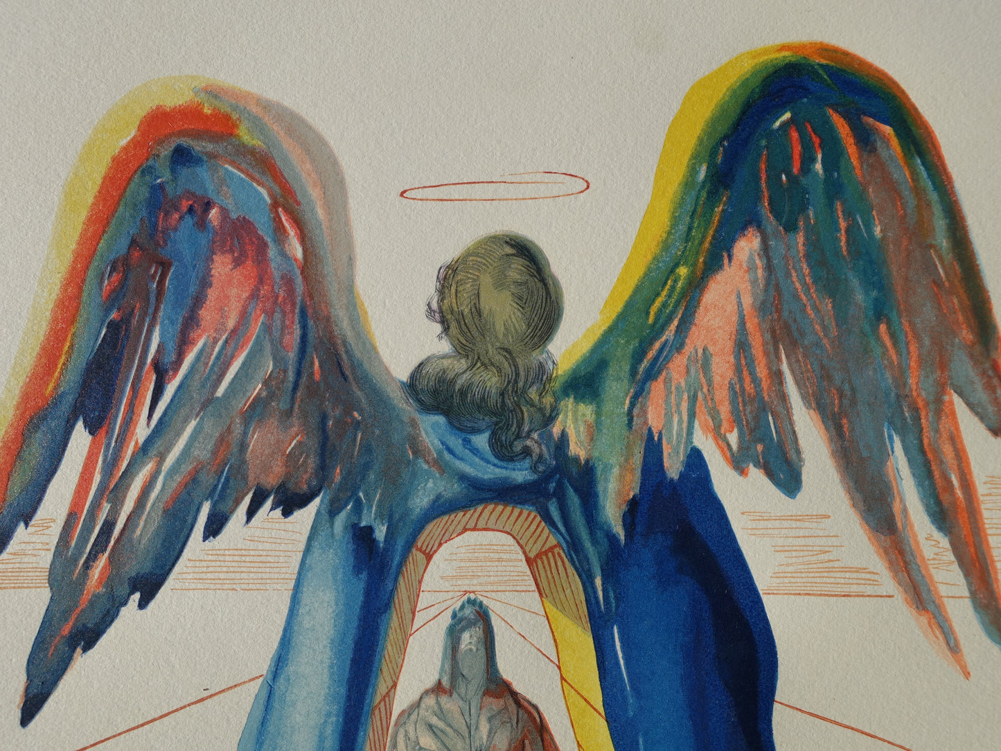 Salvador DALI : Dante purifié - Bois gravé original