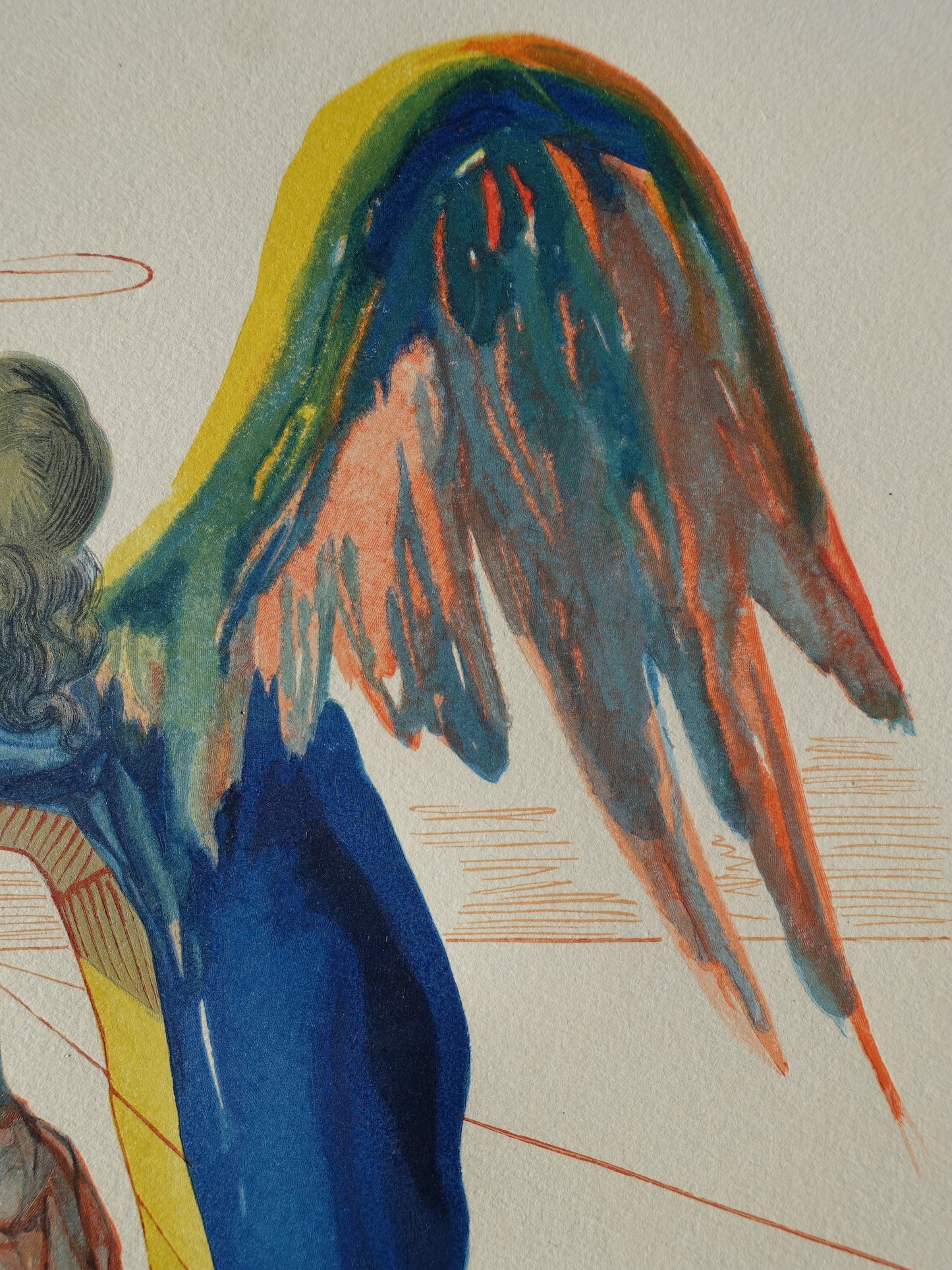 Salvador DALI : Dante purifié - Bois gravé original
