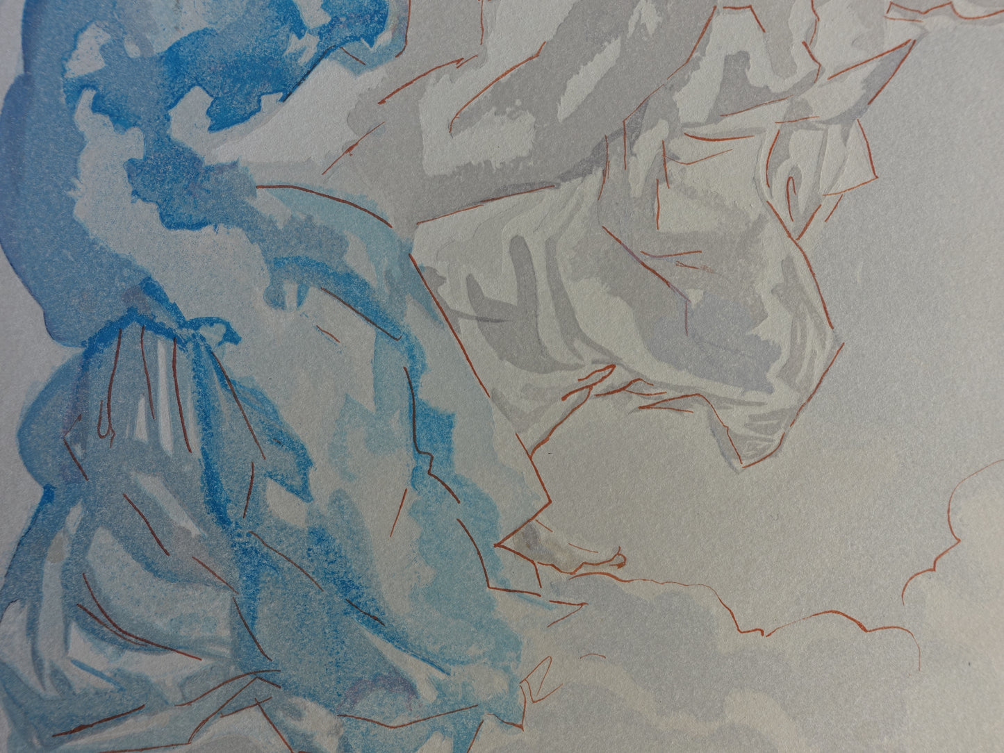 Salvador DALI : Dans le ciel de Mercure - Bois gravé original