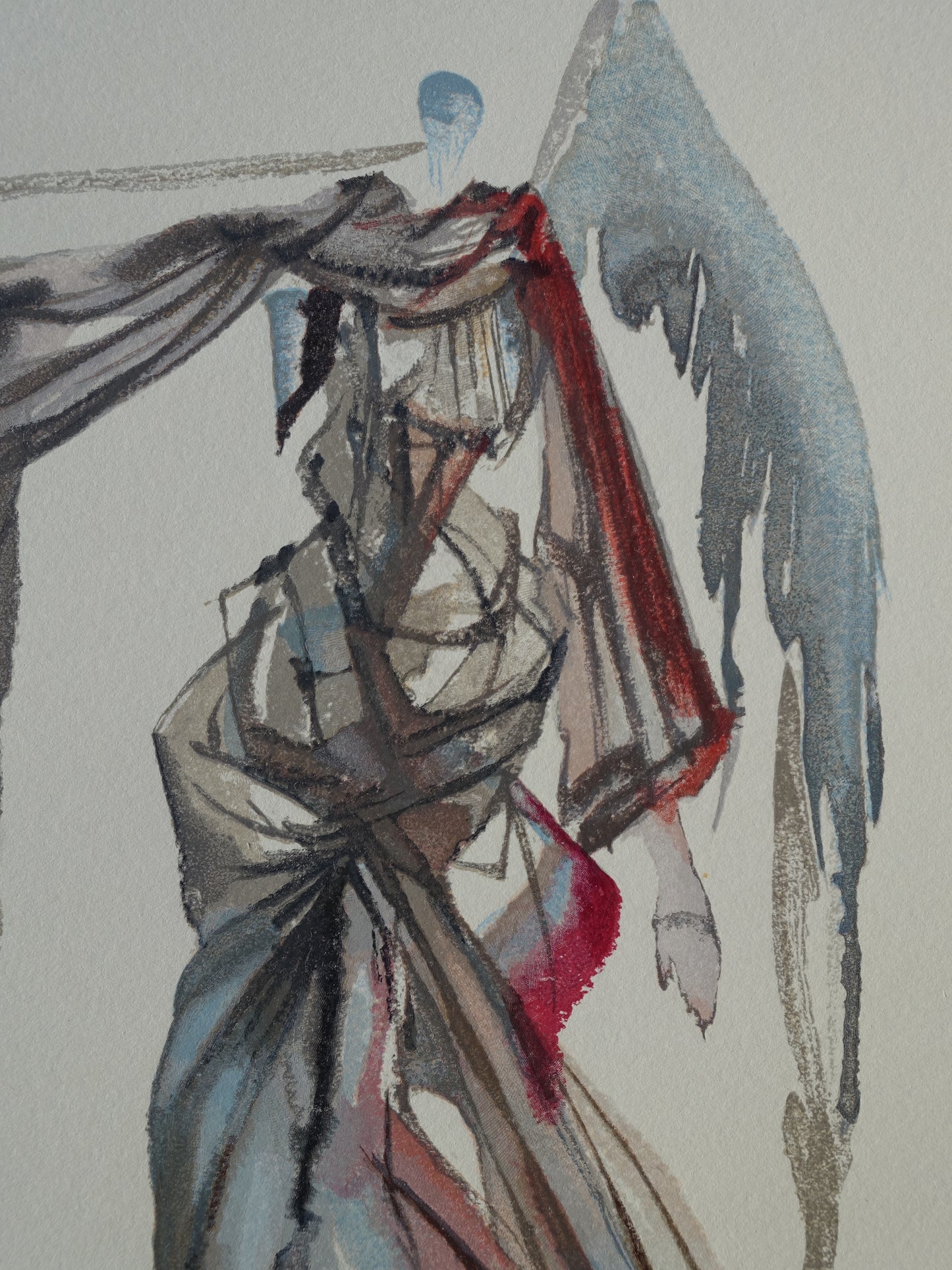 Salvador DALI : L'ange du soleil - Bois gravé original