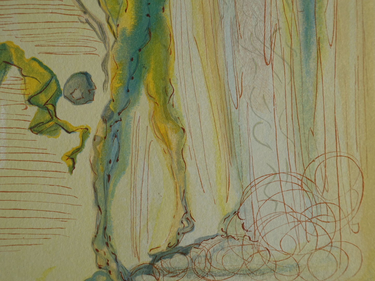 Salvador DALI : L'éclat des corps glorieux - Bois gravé original