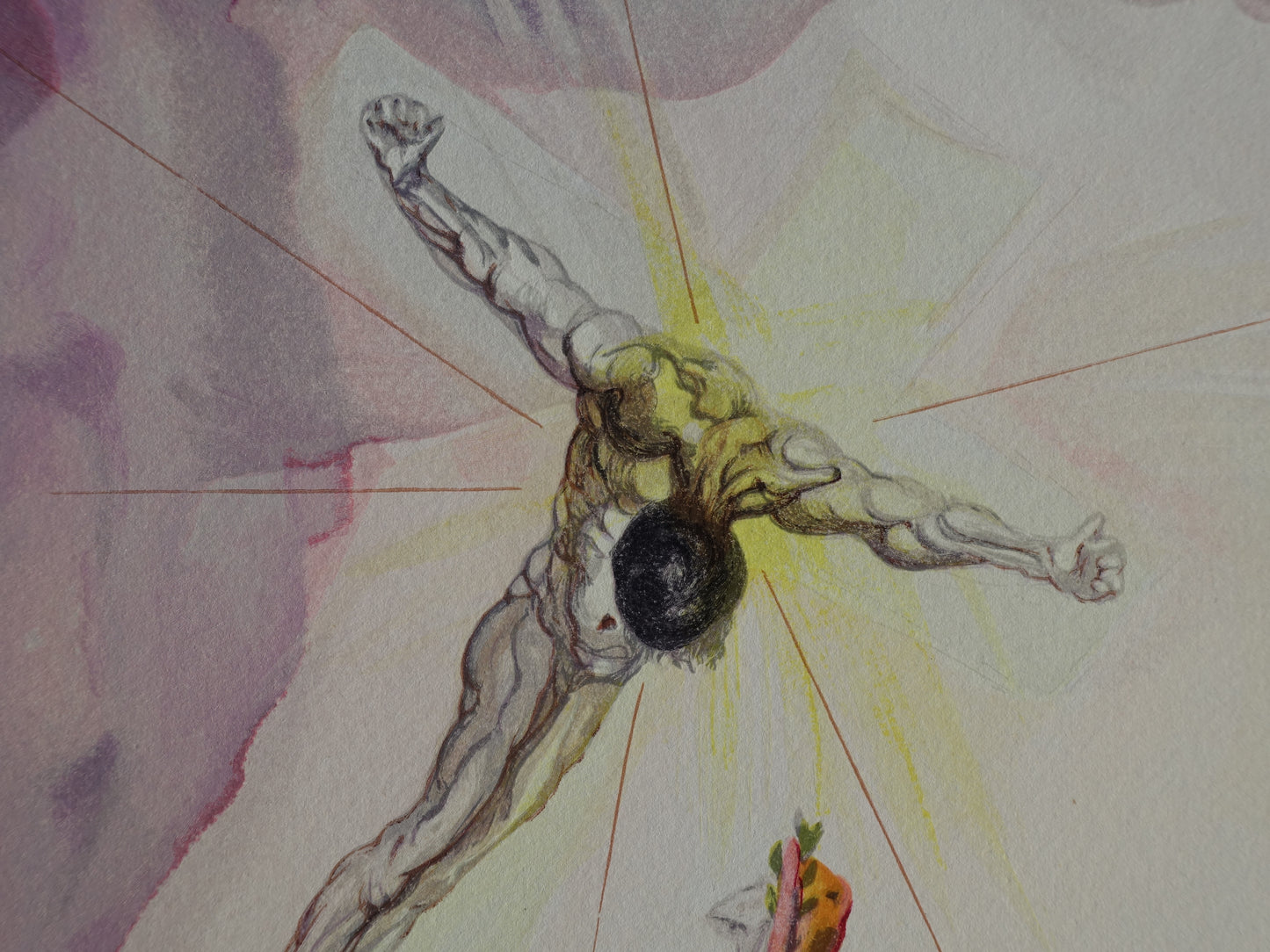 Salvador DALI : Apparition du Christ - Bois gravé original