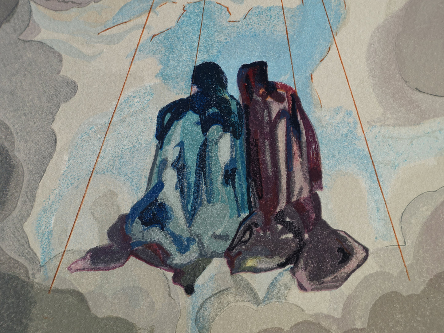 Salvador DALI : Extase de Dante - Bois gravé original