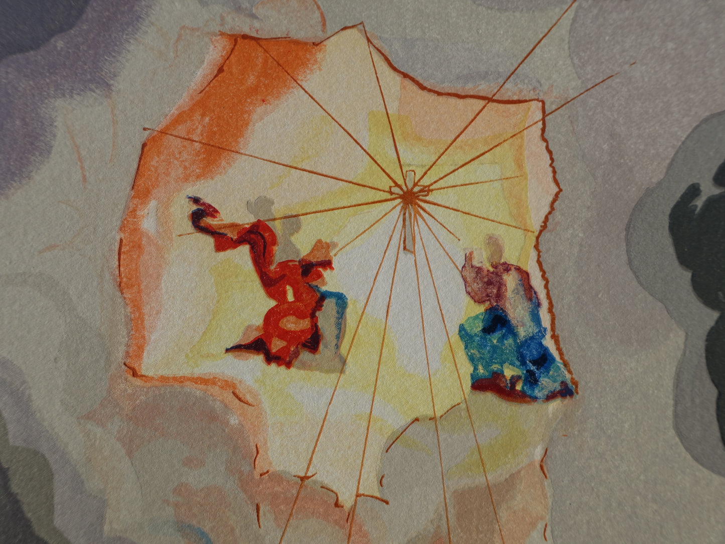 Salvador DALI : Extase de Dante - Bois gravé original