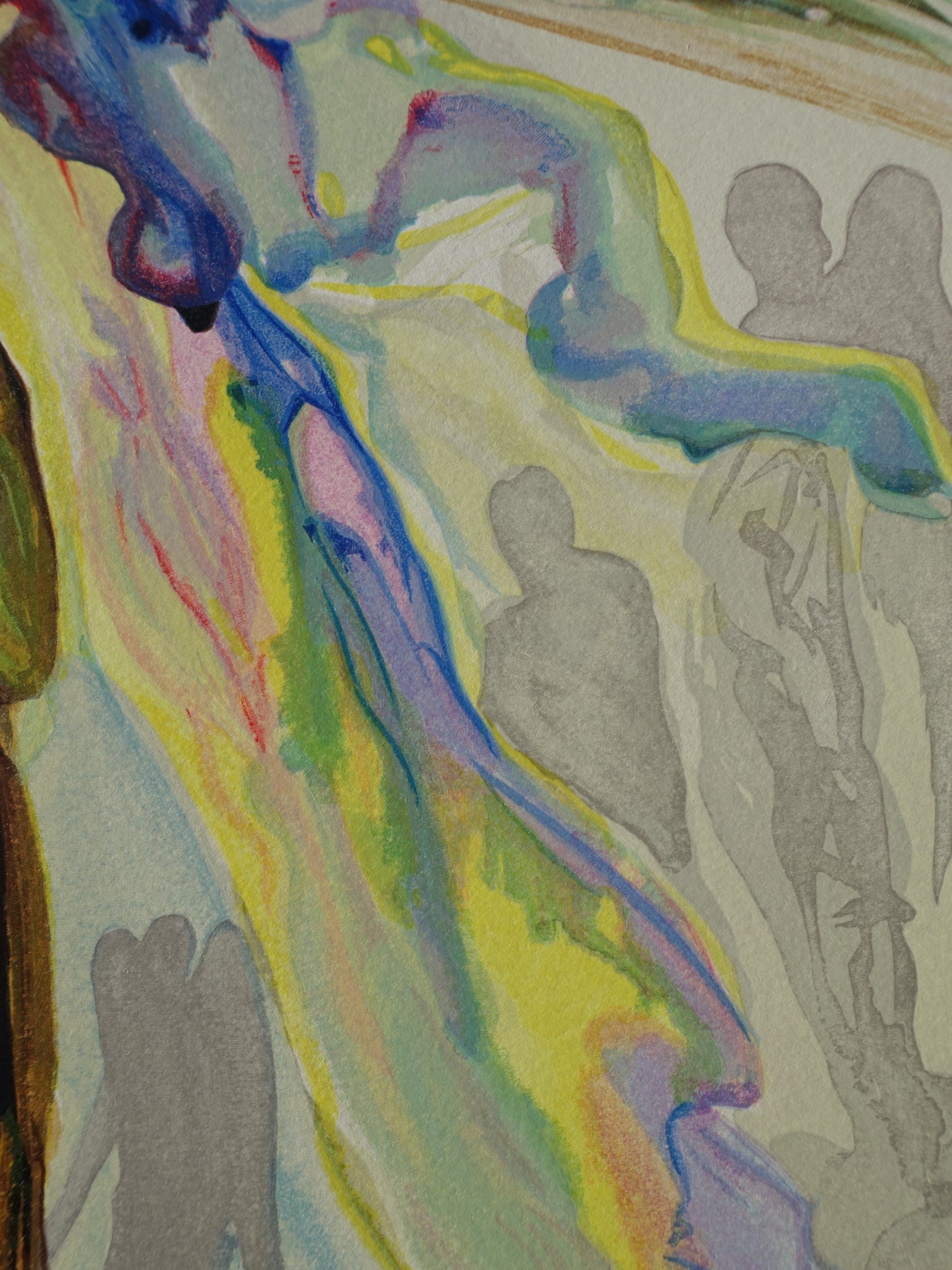 Salvador DALI : Apparition de l'ancêtre - Bois gravé original