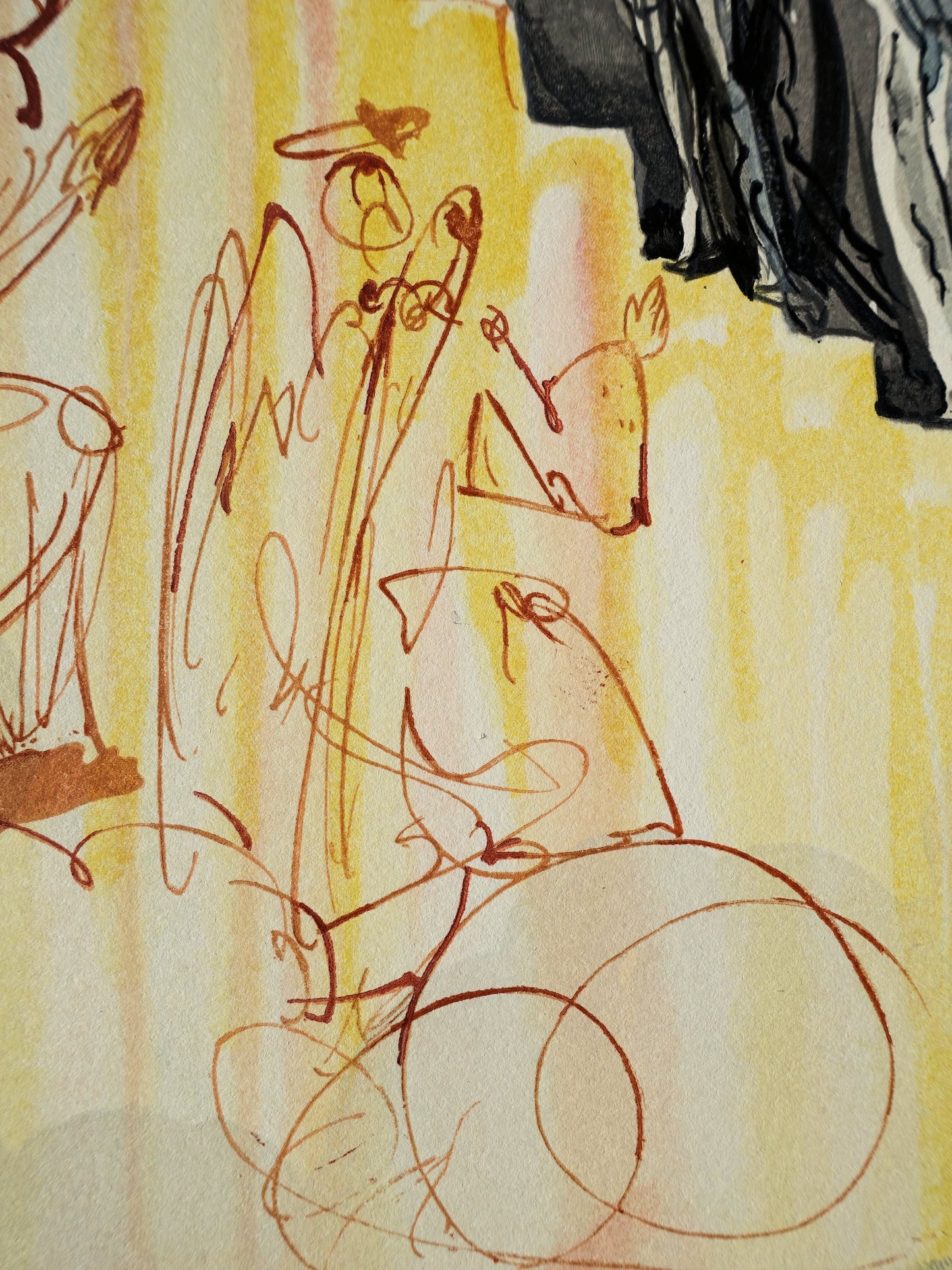 Salvador DALI : L'échelle mystique - Bois gravé original