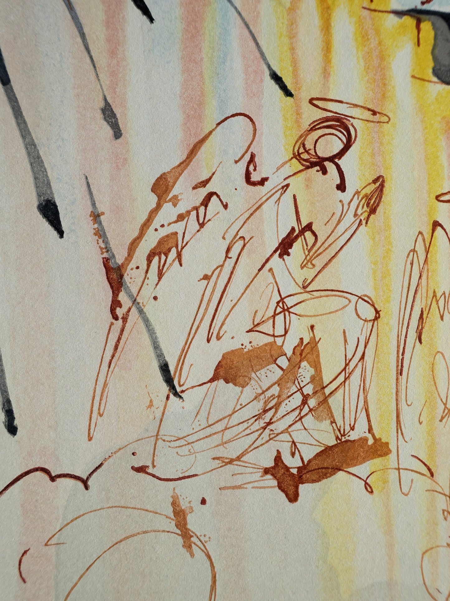 Salvador DALI : L'échelle mystique - Bois gravé original
