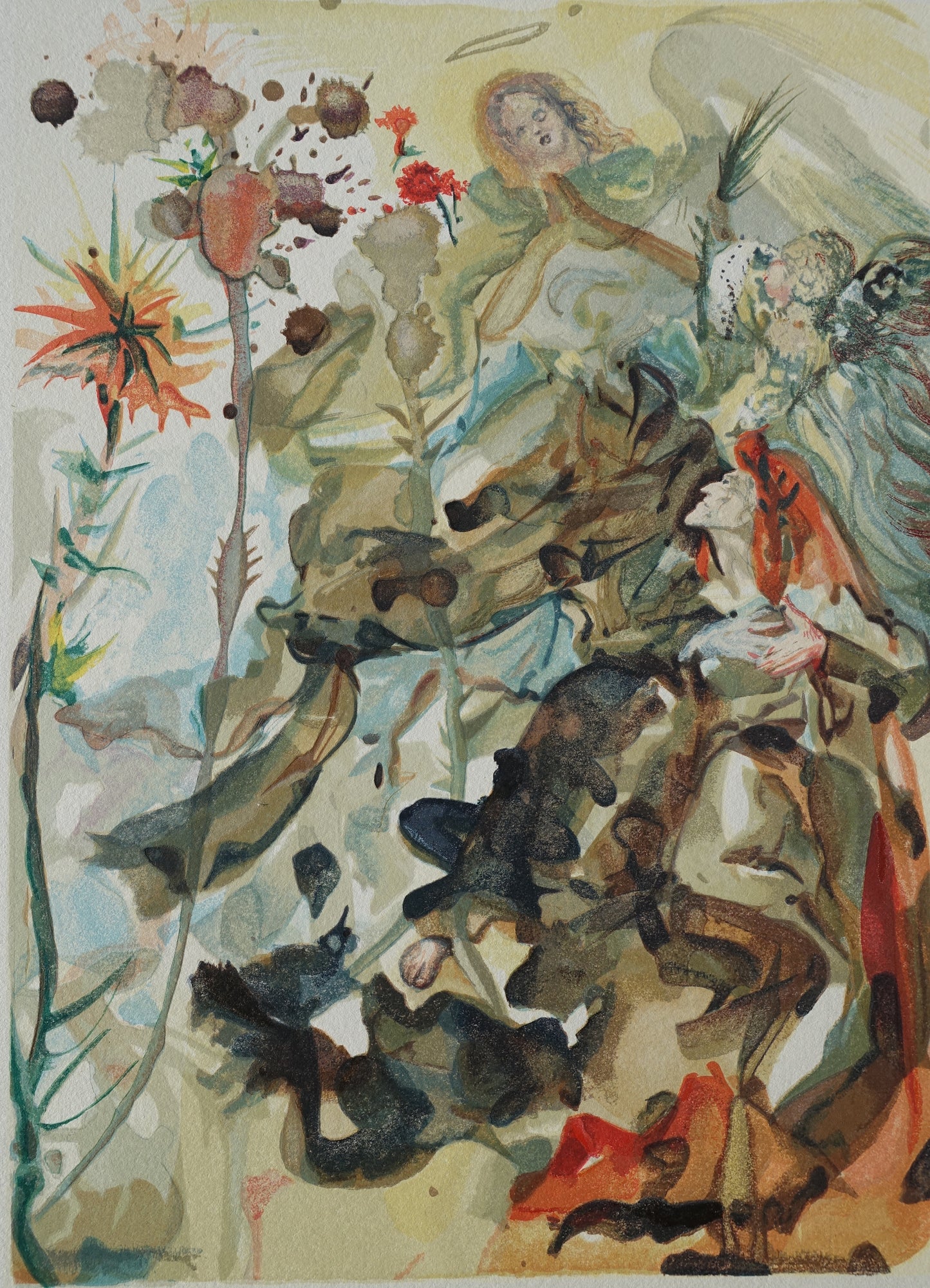Salvador DALI : Saint Jacques de l'Espérance - Bois gravé original