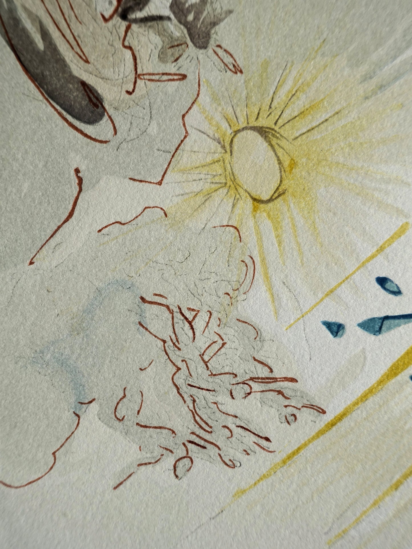 Salvador DALI : Apothéose de Marie - Bois gravé original