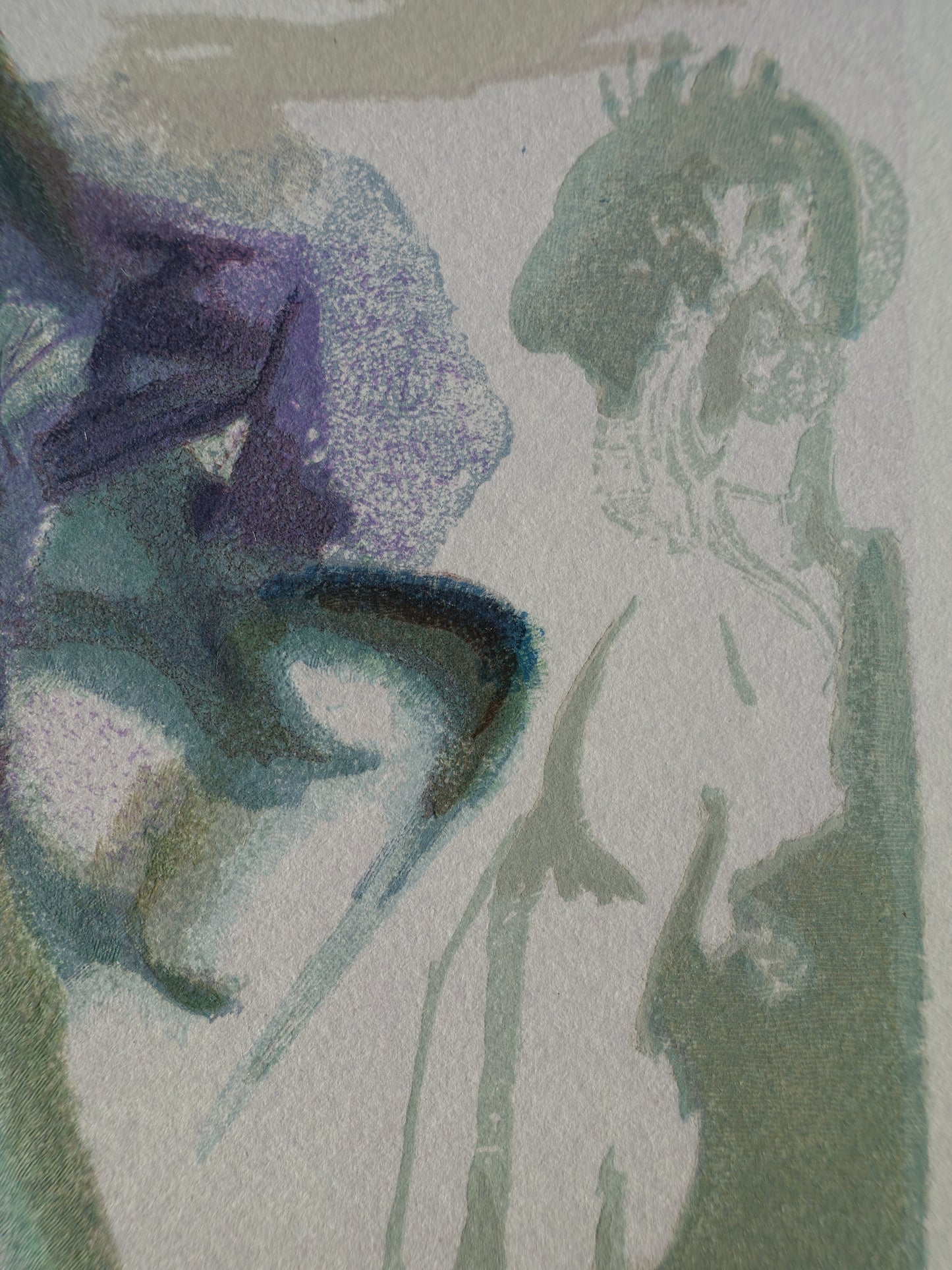 Salvador DALI : Saint-Pierre et Dante - Bois gravé original