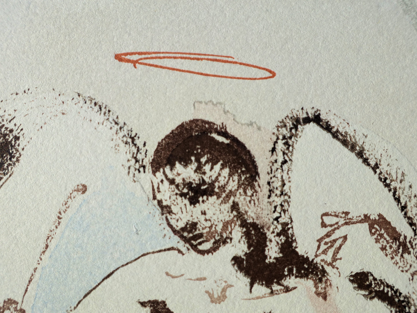 Salvador DALI : L'Archange Gabriel - Bois gravé original