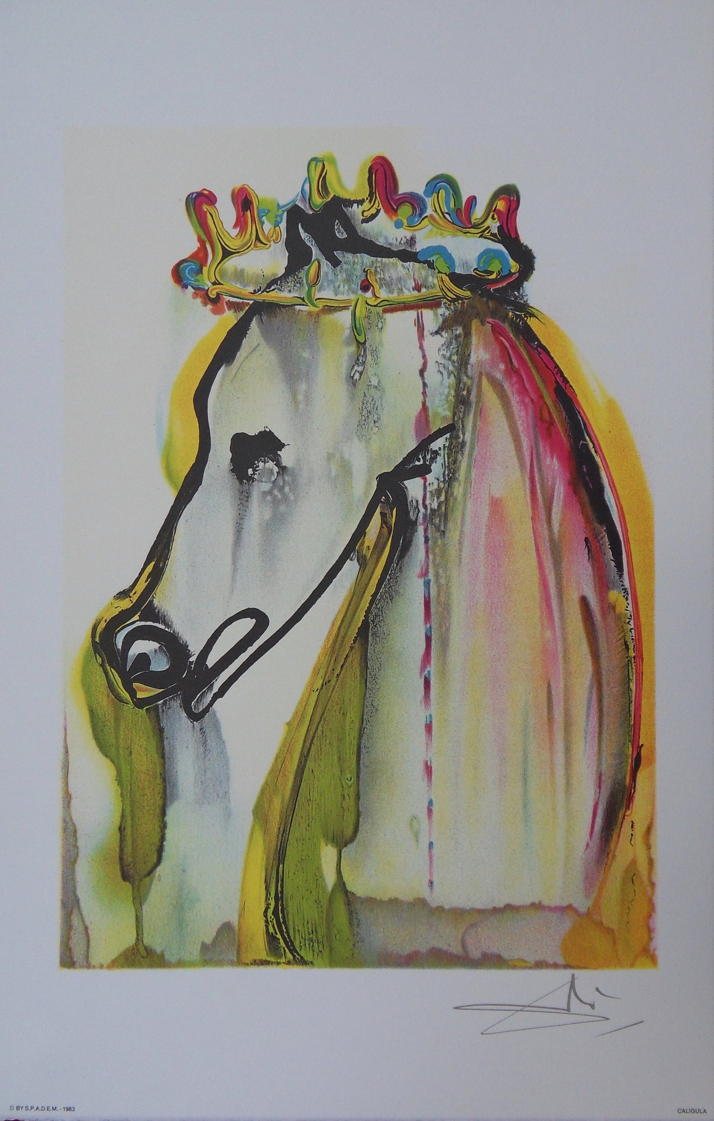 Salvador DALI: The Horses - Caligula, Signed Lithograph