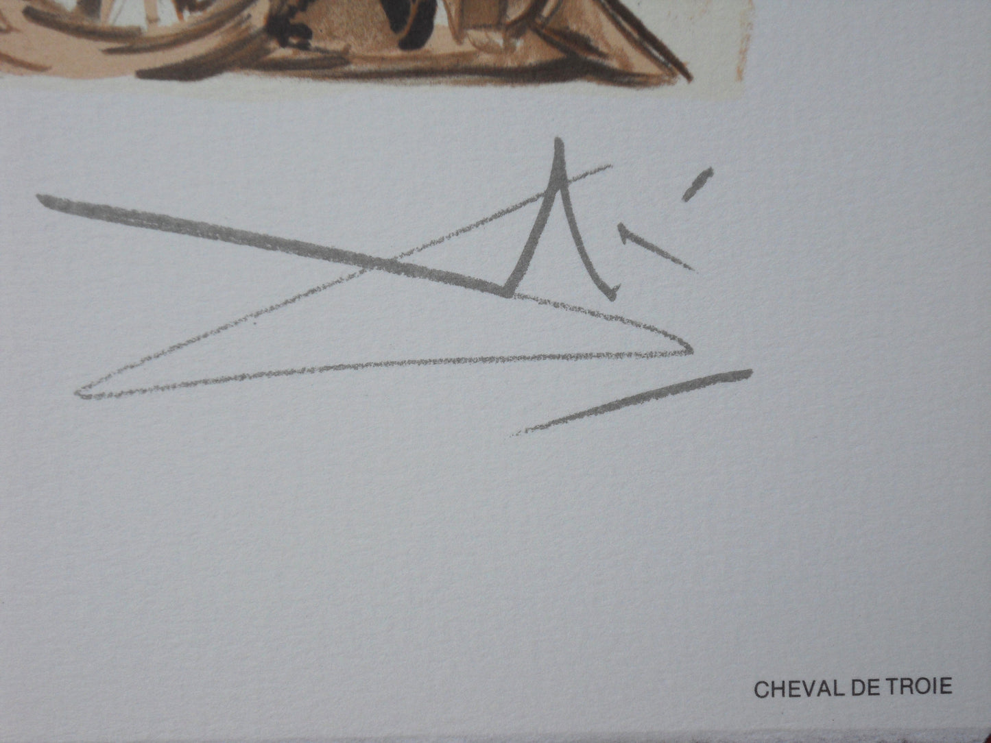 Salvador DALI : Les Chevaux - Le Cheval de Troie, Lithographie signée