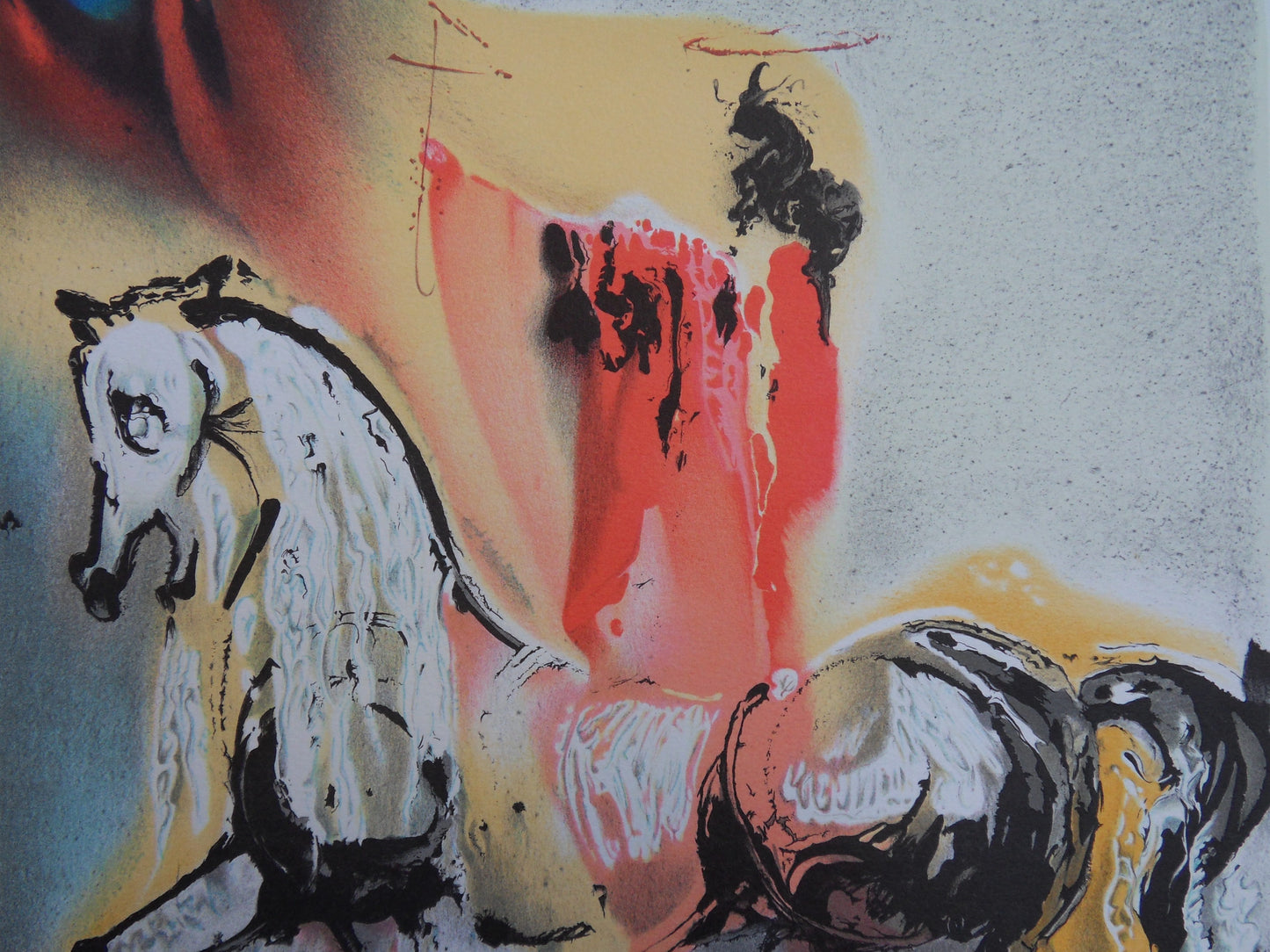 Salvador DALI : Les Chevaux - Le Chevalier Chrétien, Lithographie signée