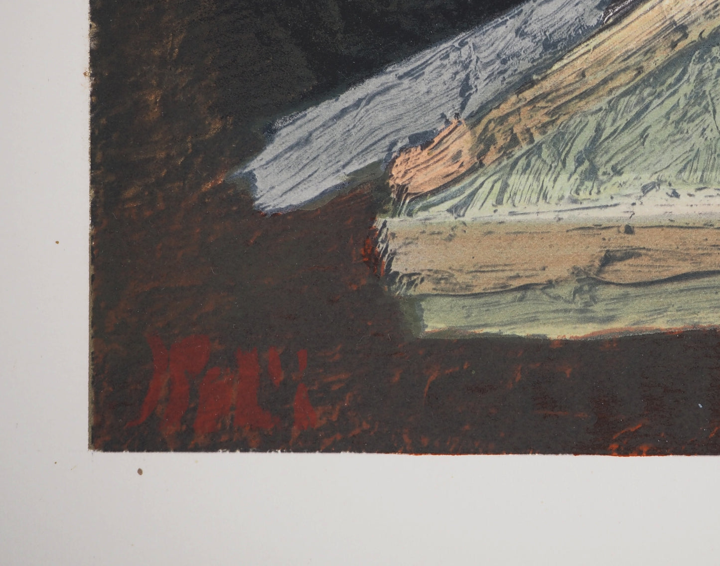 Nicolas DE STAEL : Composition abstraite - Lithographie en couleurs