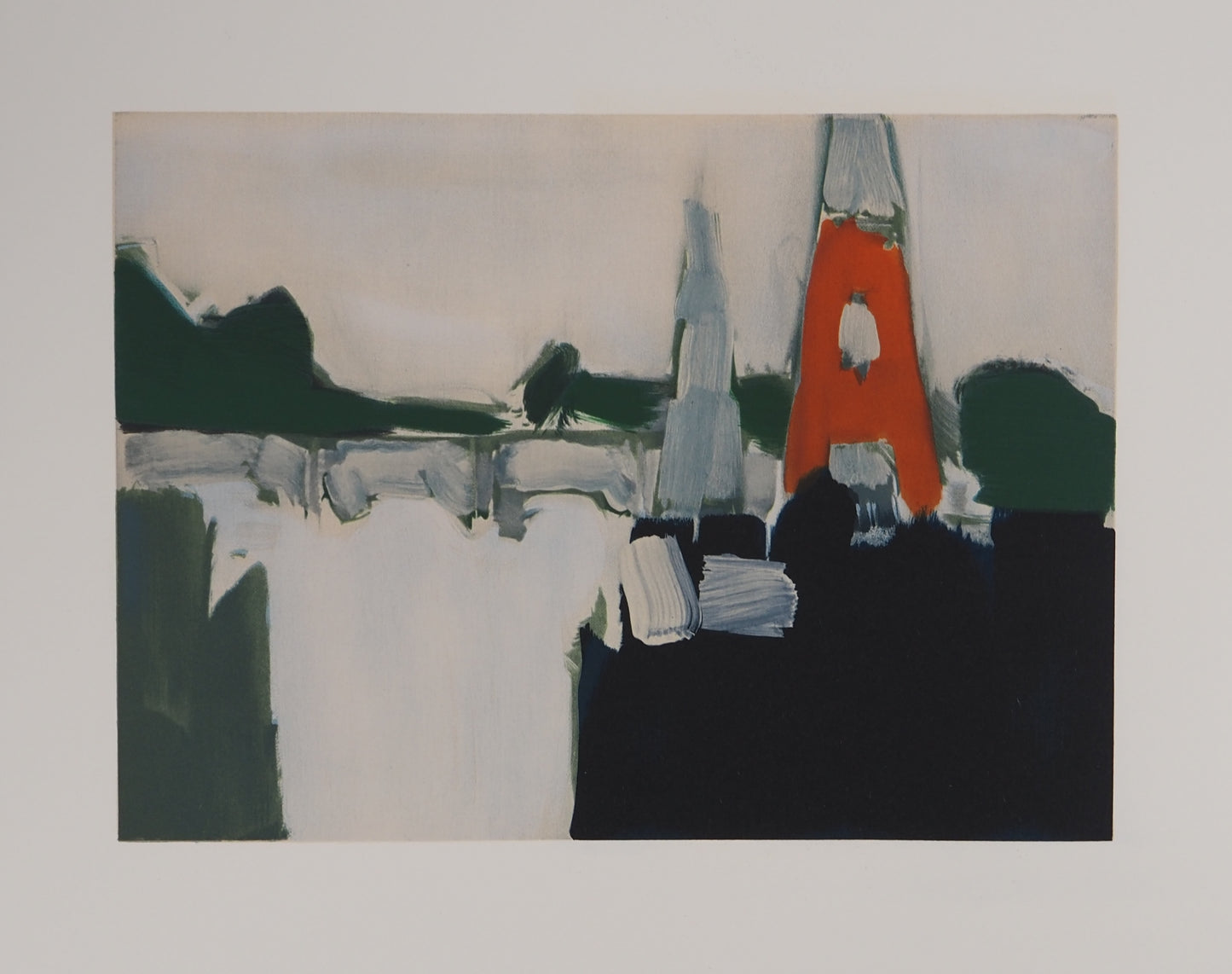 Nicolas DE STAEL : La Tour Eiffel - Lithographie en couleurs